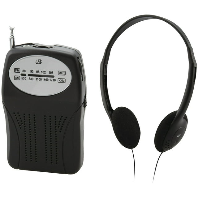 GPX Portable AM/FM Radio, Black, R116B - Walmart.com