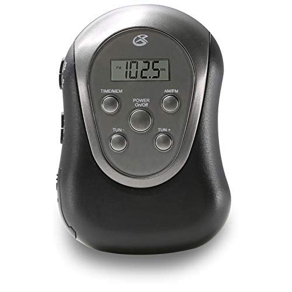 GPX R602B AM/FM Portable Clock Radio and iLive IAEV15R Vibes Earbuds with  Microphones 