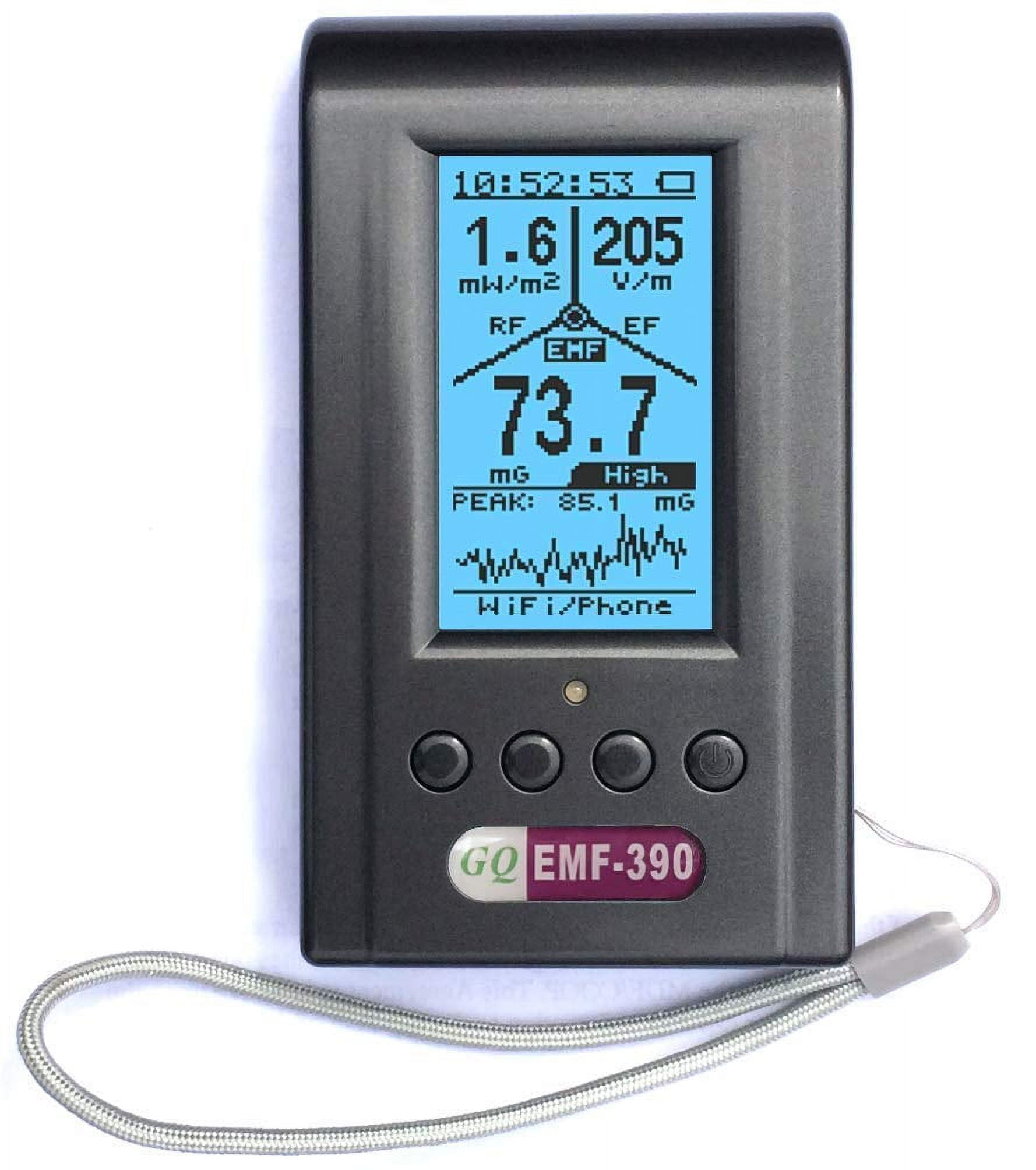 GQ EMF-390 recommendation: EMF ELF RF meter, 5G Cell Tower Smart meter, Wi-Fi Signal Detection Black