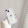 GQ Fashion Transparent Curly Wave Case for iPhone 11 12 13 14 15 Pro