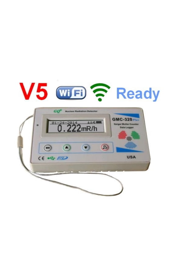 GQ GMC-320V5 Geiger Counter Nuclear Radiation Detector Meter Dosimeter Beta Gamma X ray WiFi Data Logger