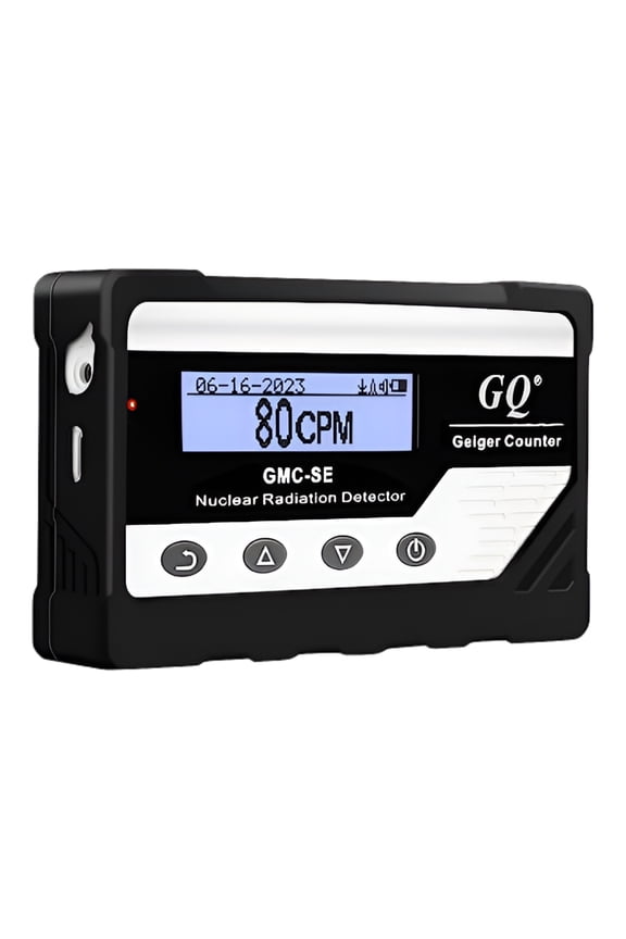 GQ GMC-SE Geiger Counter Radiation Detector Beta Gamma X-ray Portable Radiation Monitor Meter Digital Nuclear Radiation Dosimeter, Automatic Data Recording Device, Drop-Proof Silicone Case (Black)