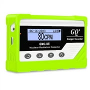 GQ GMC-SE Geiger Counter Radiation Detector Beta Gamma X-ray Portable Radiation Monitor Meter Digital Nuclear Radiation Dosimeter, Automatic Data Recording Device, Drop-Proof Silicone Case Green