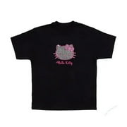 GQ Hello Kitty Pink Faux Hot Diamond Short Sleeve Tees For Women Y2k Fashion Gothic Loose T-shirts Cute Vintage Tops Clothes