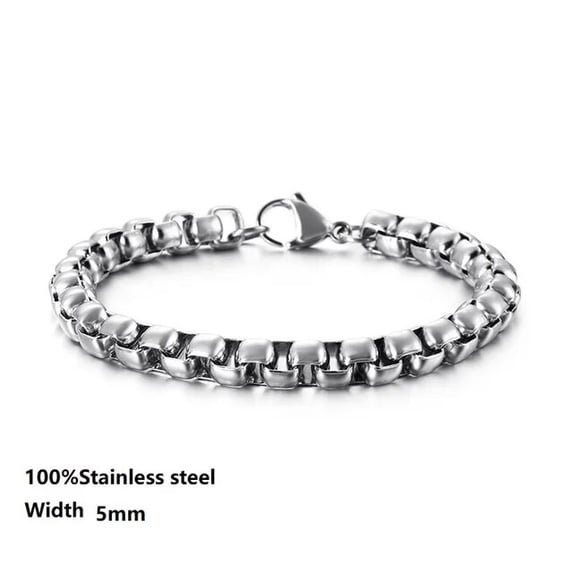 GQ Hip Hop 316L Stainless Steel Bicycle Cuba Chain Bracelet for Men Women Solid Metal Cable Figaro Box Luxury Emo Accessories Kpop