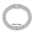 thumbnail image 1 of GQ KNOBSPIN D VVS1 Moissanite Cuban Bracelet Original s925 Sterling Silver Plated 18k White Gold with GRA Bracelets for Women Man, 1 of 6
