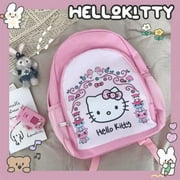GQ Sanrio Bags Hello Kitty Pink Backpack Women Kawaii Soft Korean Fashion Backpacks Student Lovely Schoolbags For Teenager Girl Y2k