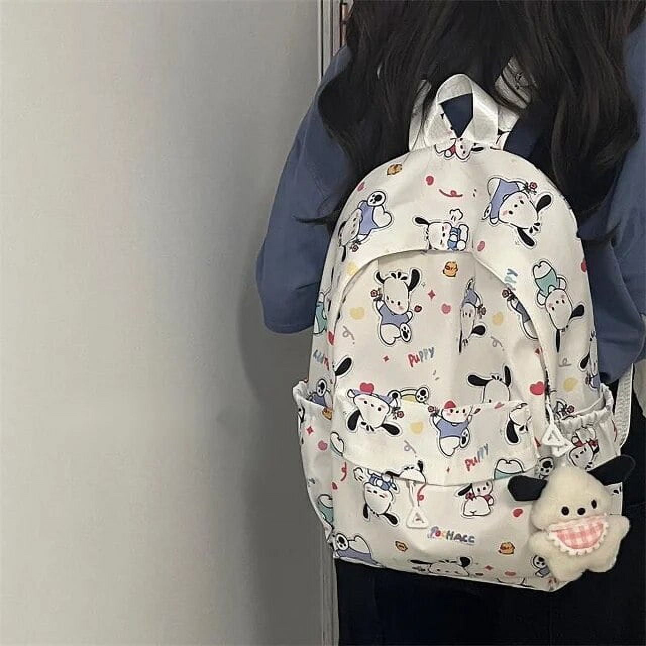 GQ Sanrio Hello Kitty Aesthetic Print Backpack Student Korean Style