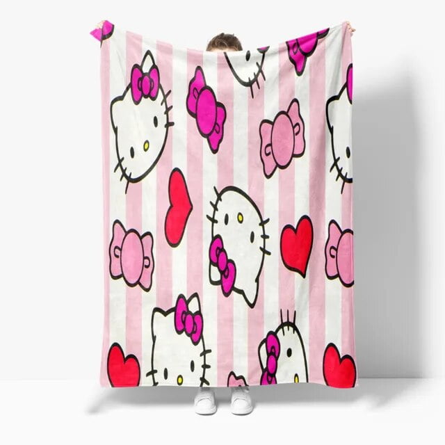 GQ Sanrio Hello Kitty Blanket Kawaii Kuromi Melody Throw Blanket Soft