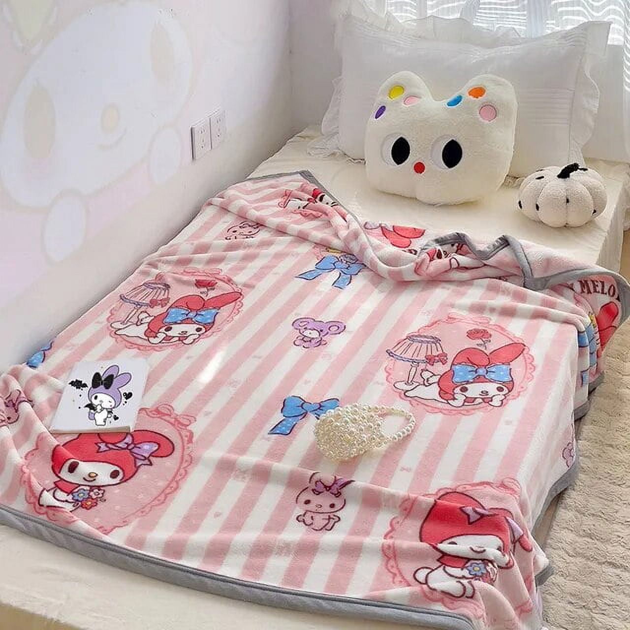 GQ Sanrio Hello Kitty Blanket Kawaii My Melody Kuromi Cinnamoroll