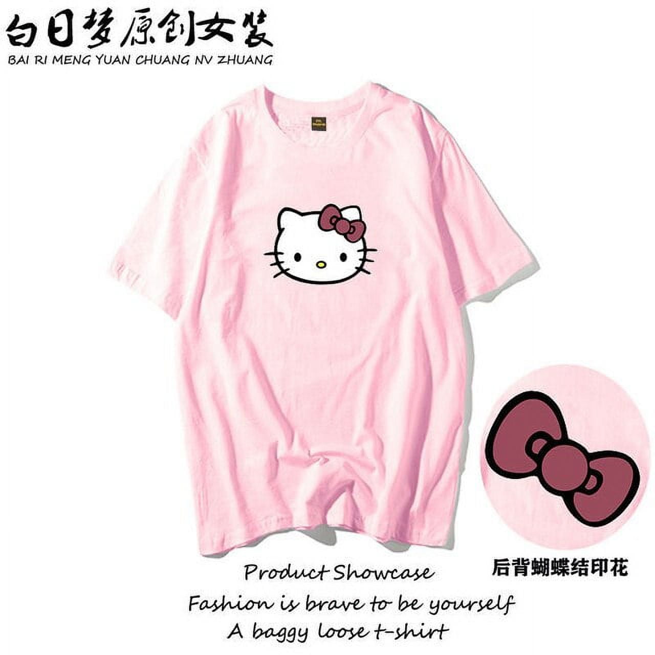 GQ Sanrio Hello Kitty Y2K Cotton Aesthetic Clothes Graphic T Shirt
