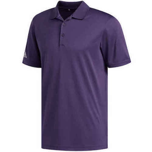 Adidas Men's Performance Primegreen Solid Polo Golf Shirt, Large Purple -