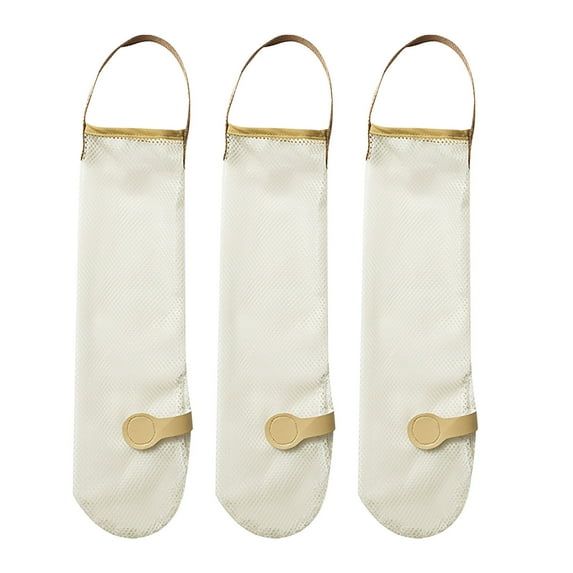 GQDIN 1-Pack Hanging Mesh Storage Bags - Breathable Long and Large Reusable Reusable Bags for Onions, Garlic, Potatoes & Fruits - Ideal for Home, RV & Camper - Durable Washable Design