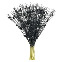 GQDIN 12Pcs Rose Artificial Glitter Berry Stems 17 Inch Fake Berry Branch Picks Decorative Glitter Sticks Christmas Tree Ornaments for DIY Xmas Wreath Crafts Gifts Holiday Home Décor