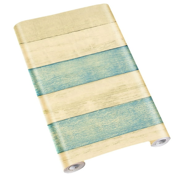 GQDIN 19.69ft Wood Look Peel & Stick Shiplap Wallpaper - Vintage Rustic Self-Adhesive Vinyl for Bathroom Cabinets, Counter Top Contact Paper, Waterproof Barn Door Decor(6m)