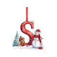 thumbnail image 1 of GQDIN 26 Letter Ornaments Christmas Tree Decoration Personalized Christmas Letter Tree Hanging Pendant Xmas Alphabet for DIY Craft Ornaments Xmas Tree Holiday Home Decorations, 1 of 5
