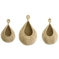 thumbnail image 1 of GQDIN 3 Pack Handwoven Hanging Baskets for Kitchen, Wall Mounted Onion Potato Vegetable Storage, Teardrop Home Organizer Basket for Pantry and Countertop Decor, 1 of 5