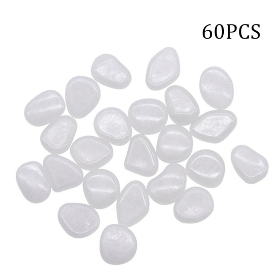 GQDIN 50Pcs Glow Stones for Garden Pathways - Luminous Pebbles Outdoor Decor, Solar Walkway Rocks, Night Safety Landscape Lighting for Driveway Patio
