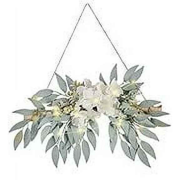 GQDIN Artificial Green Plant Wall Hanging Summer Welcome Sign Fake Eucalyptus Greenery Decorative Swag Floral Door Wedding Arch houseplant Delicate Hanging Flowers