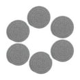 thumbnail image 1 of GQDIN Boho Round Woven Placemats Set of 6,Trivets for Dishes, Heat Resistant Hot Pads,4.3" Woven Cotton Rope Round Placemats with Holder, Table Protection For Kitchen Dining, 1 of 5
