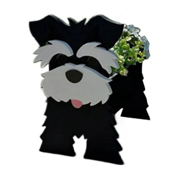 GQDIN Cute Resin Dog Planter for Indoor/Outdoor Decor - Dog Shaped Plant Pot for Succulents & Flowers | Unique Birthday Gift for Women & Garden Lovers - Pet-Themed Decor