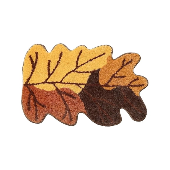 GQDIN Fall Bathroom Rugs Maple Leaf Rug Autumn Bath Mat Thanksgiving Tufted Rug Absorbent Washable Carpet for Tub Shower Bathroom Doormat Decor,Home Holiday Decor,3 Sizes