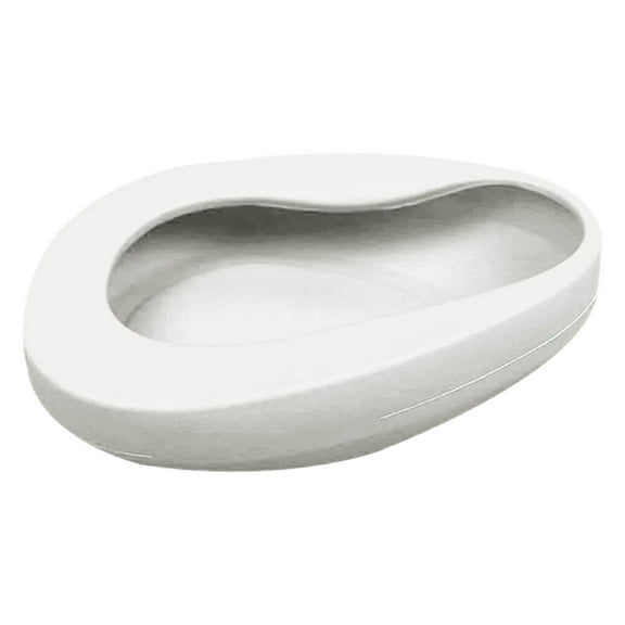 GQDIN Firm Thick Stable PP Bedpan Heavy Duty Smooth Countoured for Bed-Bound Patient- Bed Pan for Elderly Women Females Bedridden Patients, Bedpan for Men