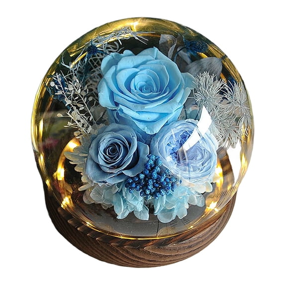 GQDIN Gifts for Mom Women Birthday Preserved Flowers in Glass Dome Forever Fresh Flowers for Delivery Prime Long-Lasting Eternal Roses Gifts for Grandma Sister Daughter Wife Her Girlfriend