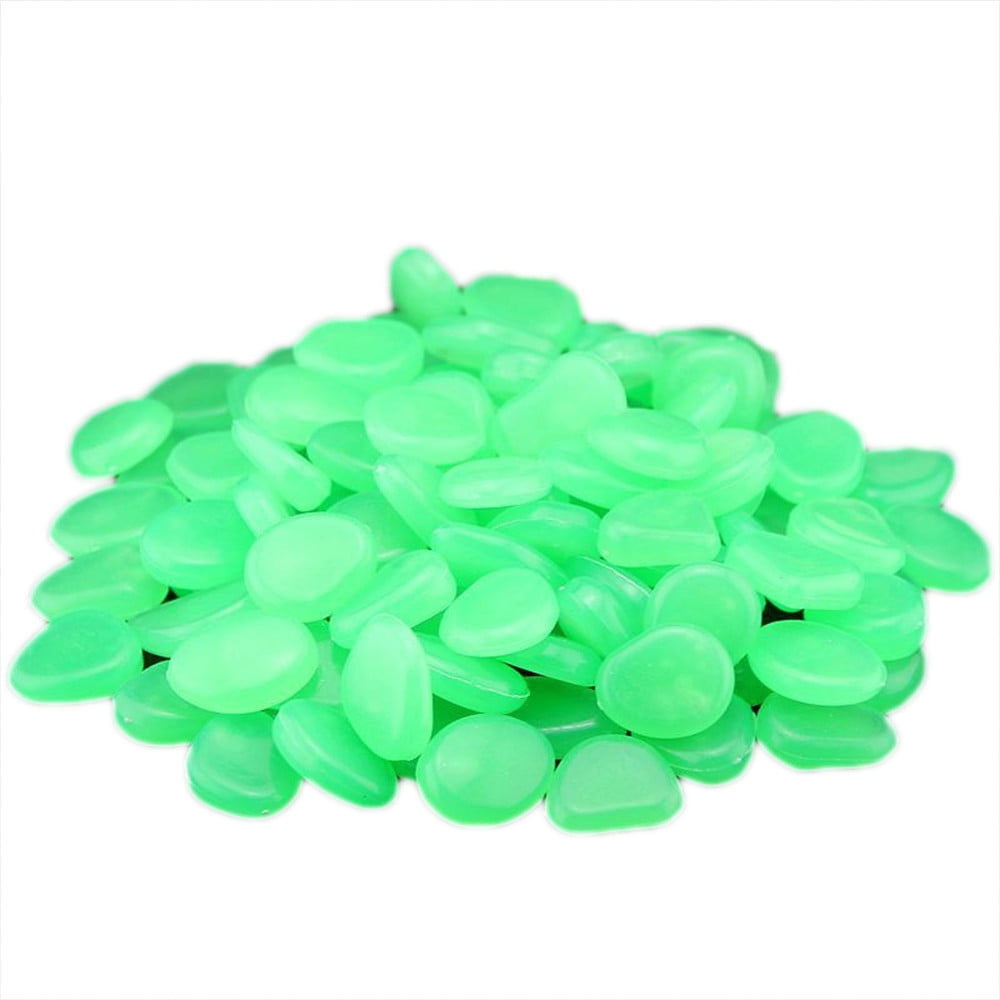 GQDIN Glow Pebbles, 50 pcs Glow in The Dark Rocks for Outdoor Decor ...