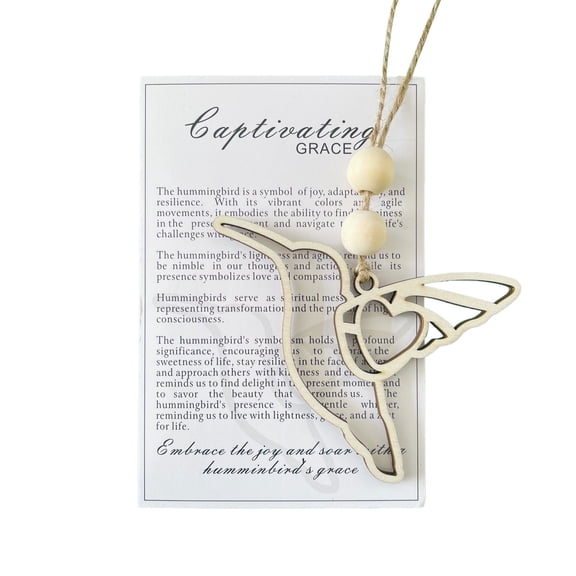 GQDIN Hummingbird Easter Ornament with Story Card, Suncatcher Tree Decoration, Hummingbird Gifts for Women, Unique Valentines Decor, Elegant Easter Keepsake