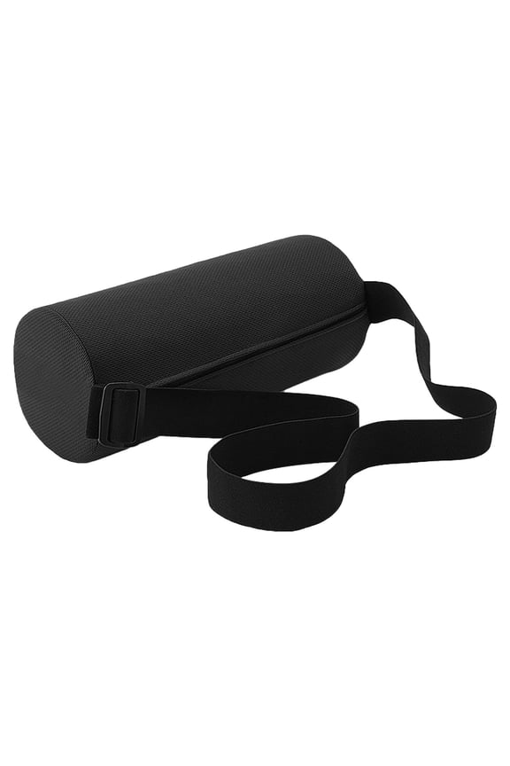 Lumbar Roll Pillow for Lower Back Support, Memory Foam Cushion with Elastic Strap for Chair Car Travel, Ergonomic Neck Roll Pillow Washable Cover, 11 Inch