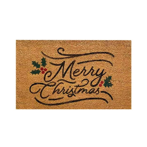 GQDIN Merry Christmas Doormat Christmas Tree Santa Snowflake Decorate Welcome Mat Holiday Front Door Decor Non-Slip Entrance Rug Home Decor Gift For Family Friends Indoor Outdoor Use