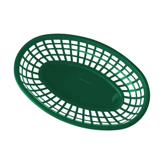 GQDIN Multicolor Plastic Food Baskets for a Picnic or Birthday, Plastic Oval Reusable Food Baskets for Hot Dog, Burger Basket, French Fries for Home Bar Restaurant,1 Pack