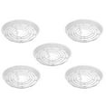 thumbnail image 1 of GQDIN Plant Saucer 5 Pack of 6 8 10 12 inch, Clear Plastic Flower Plant Pot Saucer, Heavy Duty Plant Drip Trays Saucers for Indoor,Plant Water Tray for Planters,Flower Pot Trays,Round, 4 Sizes, 1 of 8