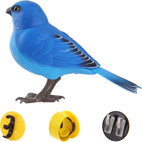 GQDIN Singing Chirping Bird Toy with Realistic Motion & Sound Effects - Battery Operated Interactive Artificial Bird for Kids Desk Decoration, Fun Educational Gift Idea