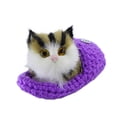 thumbnail image 1 of GQDIN Sleeping Cat in Slipper Doll Toy, Mini Kitten in Shoe with Meows Sounds Decor Hand Toy Gift for Kids Boys Girls, Fun Gift Idea Christmas Birthday Party Favors, 1 of 9