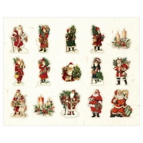 GQDIN Small Christmas Stickers, Snowman Santa Stickers Reindeer Gingerbread Man Decals, Self-Adhesive Christmas Envelope Labels Stickers, Xmas Seal Stickers for Gift Greeting Card