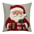 thumbnail image 1 of GQDIN Snowman Christmas Throw Pillow Covers 18x18 Winter Snow Snowman Santa Elk Decorative Outdoor Pillow Cases Xmas Farmhouse Pillowcase Winter Holiday Decor for Home Couch, 1 of 5