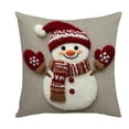 thumbnail image 1 of GQDIN Snowman Christmas Throw Pillow Covers 18x18 Winter Snow Snowman Santa Elk Decorative Outdoor Pillow Cases Xmas Farmhouse Pillowcase Winter Holiday Decor for Home Couch, 1 of 5