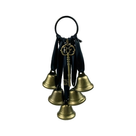 GQDIN Witch Bells for Door Knob Hanger - Wind Chimes for Clearing Negative Energy - Boho Witchy Home Room Decor, Spiritual Gift for Meditation & Protection