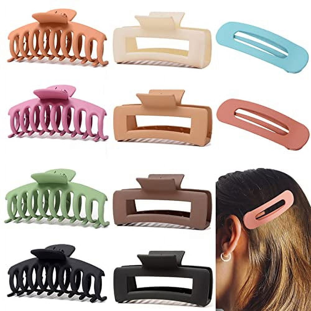 GQLV 10 PCS Large Hair Claw Clips for Women,4.4 Inch Big Banana