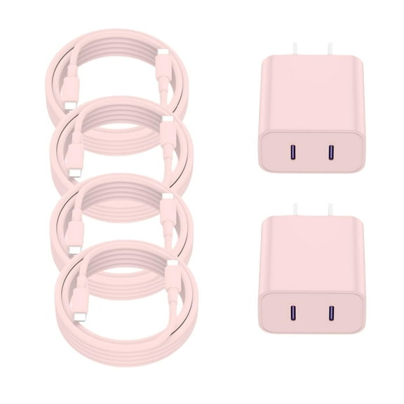 GQOHRT 20W Dual Port USB C Wall Charger Fast Charging with 6FT USB C to C Charging Cord, New 2 Count