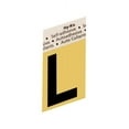 thumbnail image 1 of GR-10/L Address Letters, "L", Angle-Cut, Black/Gold Aluminum, Adhesive, 1.5-In. - Quantity 10, 1 of 2