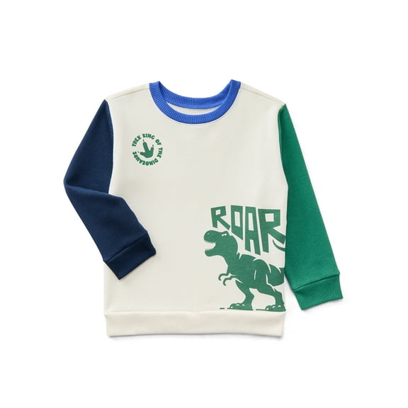 Garanimals Toddler Boy Color Block Graphic Fleece Sweatshirt, Sizes 2T-5T