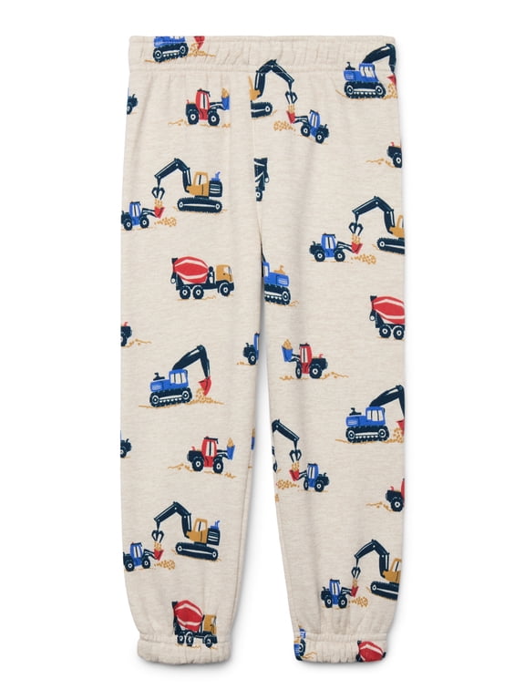 Toddler Boy Printed Fleece Joggers, Sizes 2T-5T