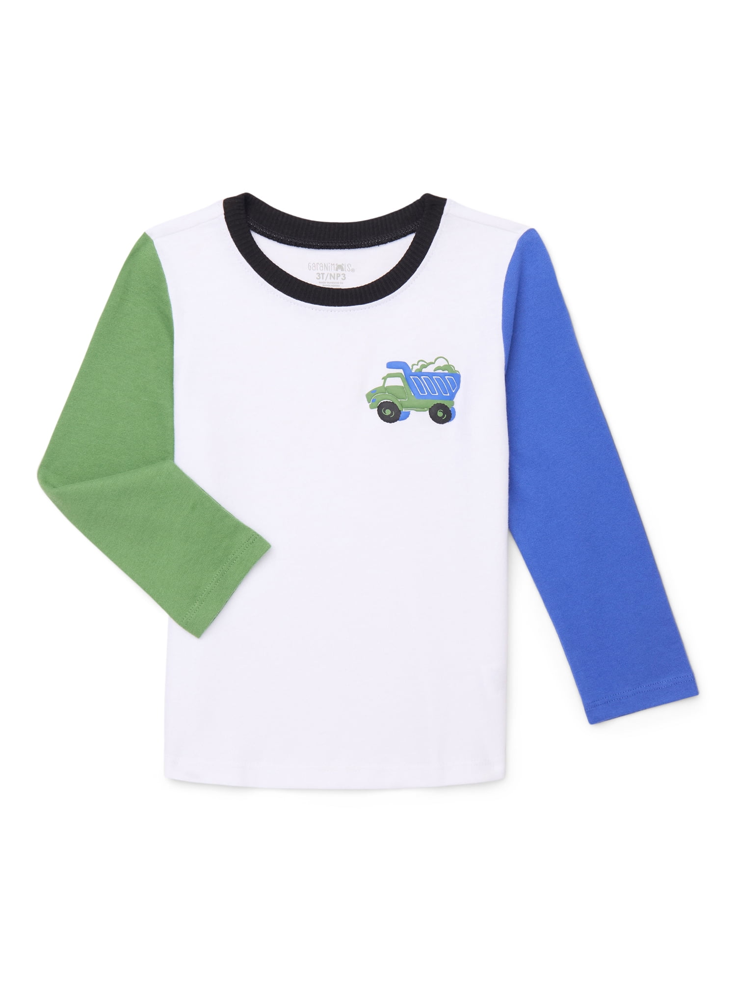 Garanimals Toddler Boys Colorblocked Graphic Tee with Long Sleeves, Sizes 18M-5T