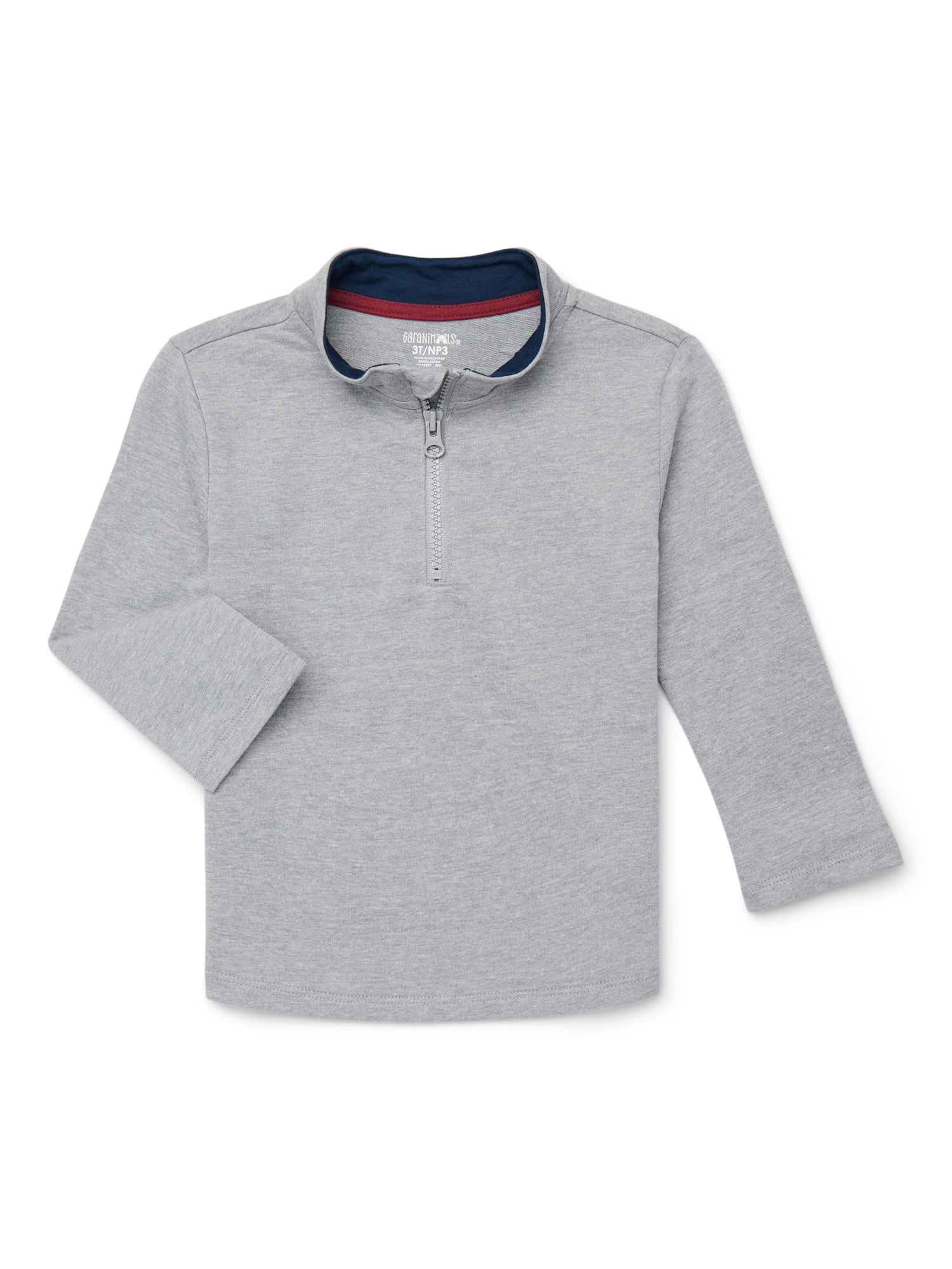 Garanimals Toddler Boys Quarter Zip Pullover with Long Sleeves