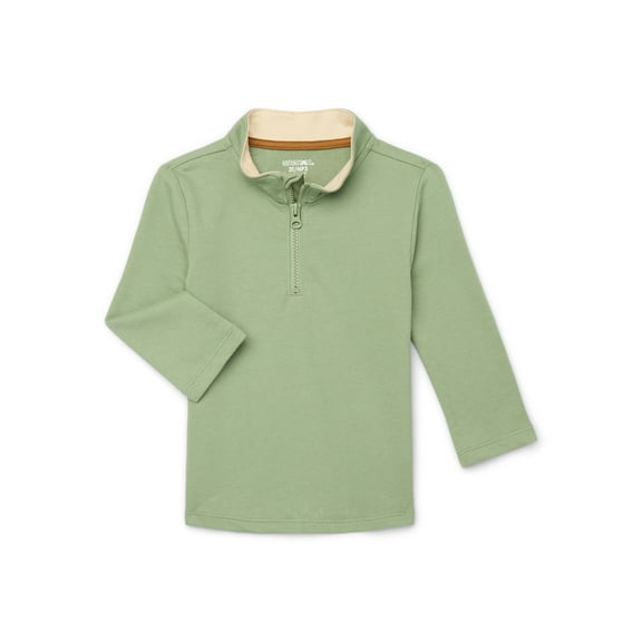 Garanimals Toddler Boys Quarter Zip Pullover with Long Sleeves, Sizes 18M-5T