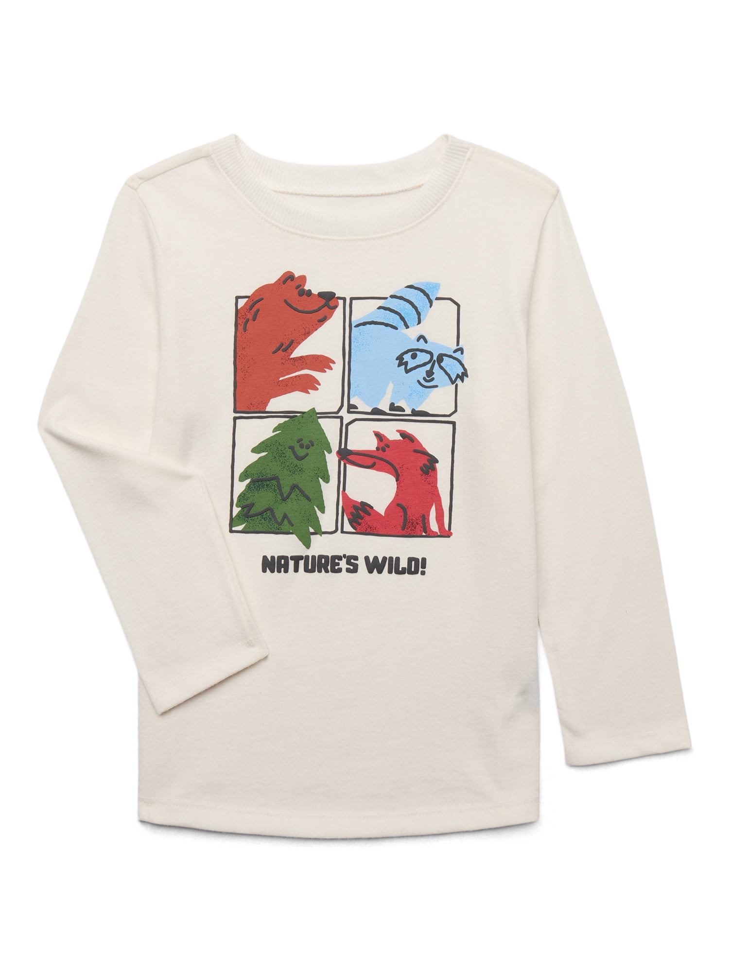 Garanimals Toddler Boys Graphic Tee with Long Sleeves, Sizes 18M-5T