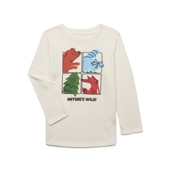 Garanimals Toddler Boys Graphic Tee with Long Sleeves, Sizes 18M-5T